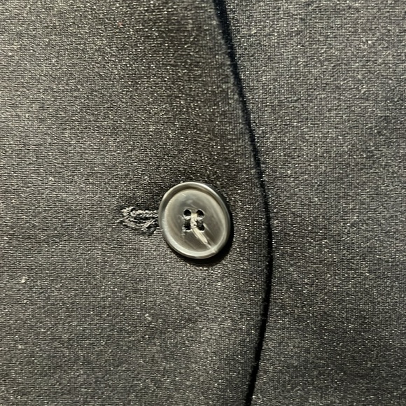 Spanx Perfect Collarless Ponte Blazer Sz Medium Stretch Oversized Black Office - Picture 5 of 7